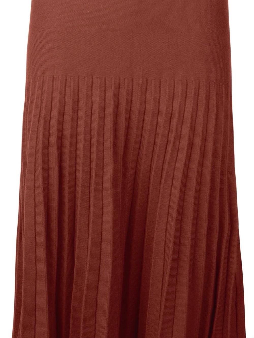 MiaMod Year Round Pleated Skirt - Rust